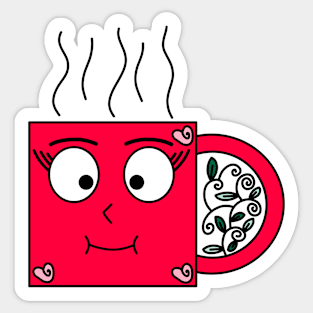 A Hot Mug Sticker